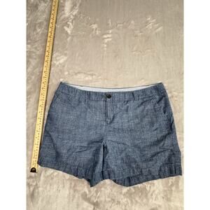 MERONA Women’s Blue Chambray Dressy Casual Vacation Cotton Shorts Size 10